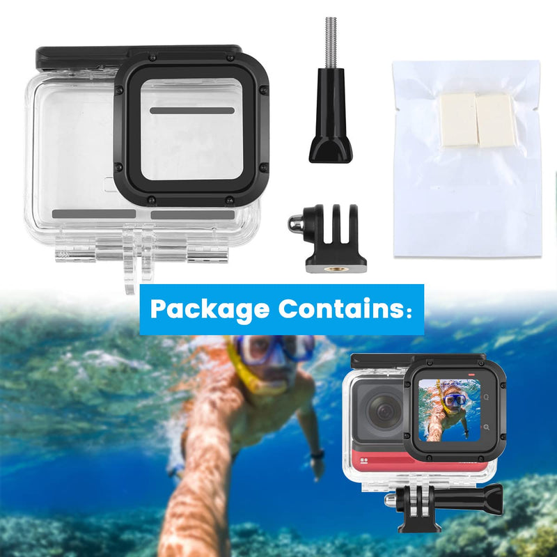  [AUSTRALIA] - Dive Case for Insta360 ONE RS 4K Edition Action Camera, Waterproof Housing Underwater Diving Shell 60M/196FT with Thumbscrew Accessory