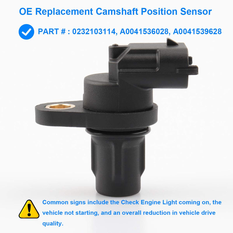 Camshaft Position Sensor, Cam sensor CPS Replaces 0232103114, A0041536028 Compatible with Mercedes Benz C230 C240 C300 CL550 CL600 E320 E350 G65 AMG GL450 GL550 ML320 ML350 S430 S550 S65, More - LeoForward Australia