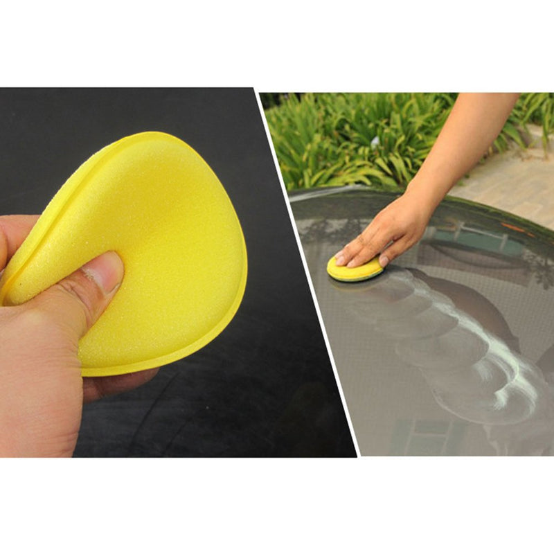  [AUSTRALIA] - VORCOOL 6pcs Wax Applicator Foam Sponge Polish Pad Ultra-soft Cleaning Tool for Clean Car Vehicle Auto Glass(Yellow)