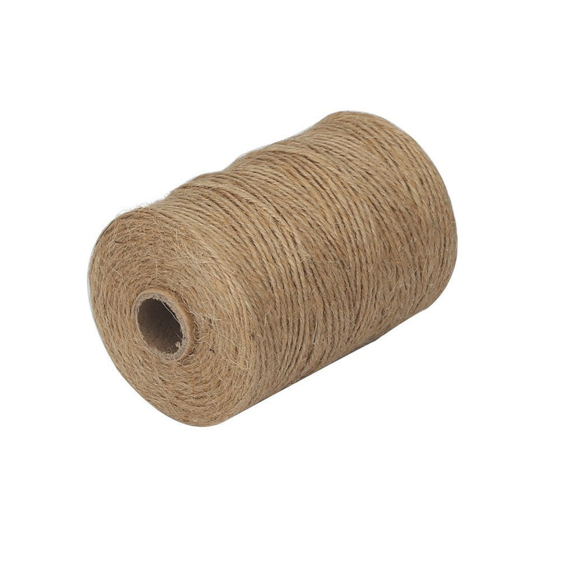  [AUSTRALIA] - Vivifying 656 Feet 2mm Jute Twine, Natural Thick Brown Twine for Garden, Gifts, Crafts 656 Feet / 1pc