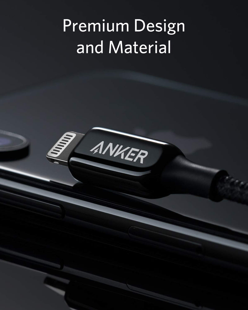 Anker Powerline+ III Lightning to USB A Cable, (3ft MFi Certified), USB Charging/Sync Lightning Cord Compatible with iPhone 11 / Xs MAX/XR/X / 8/7 / AirPods, iPad and More 3ft Black - LeoForward Australia