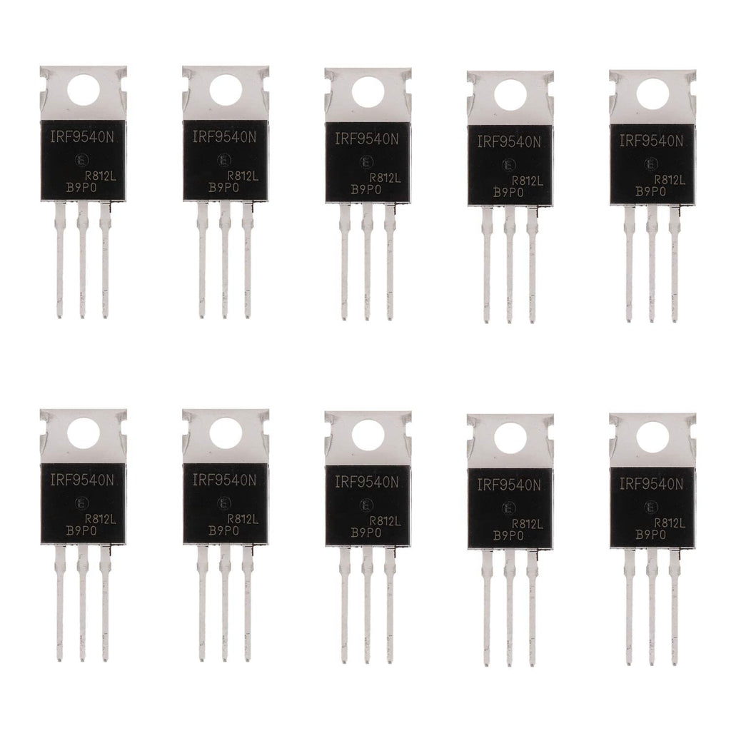  [AUSTRALIA] - BOJACK IRF9540 MOSFET Transistors IRF9540N 23A 100V P-Channel Power MOSFET TO-220AB (Pack of 10)