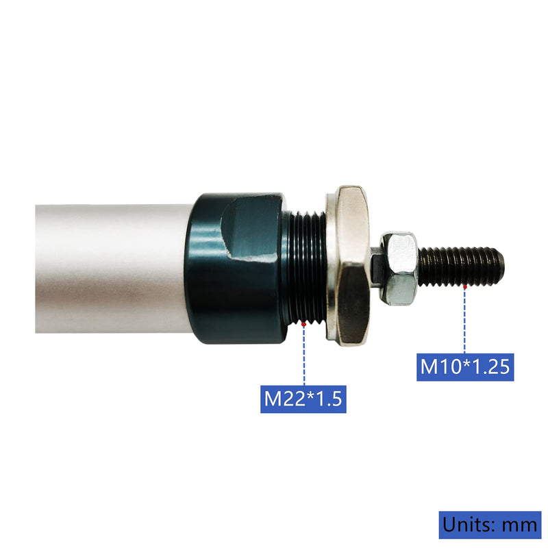  [AUSTRALIA] - MAL Series Aluminum Alloy Mini Pneumaitc Air Cylinder 25mm Bore 200mm Stroke Single Rod Double Acting Air Cylinder with Y Connector and 2Pcs 6mm Pneumatic Quick Fitting