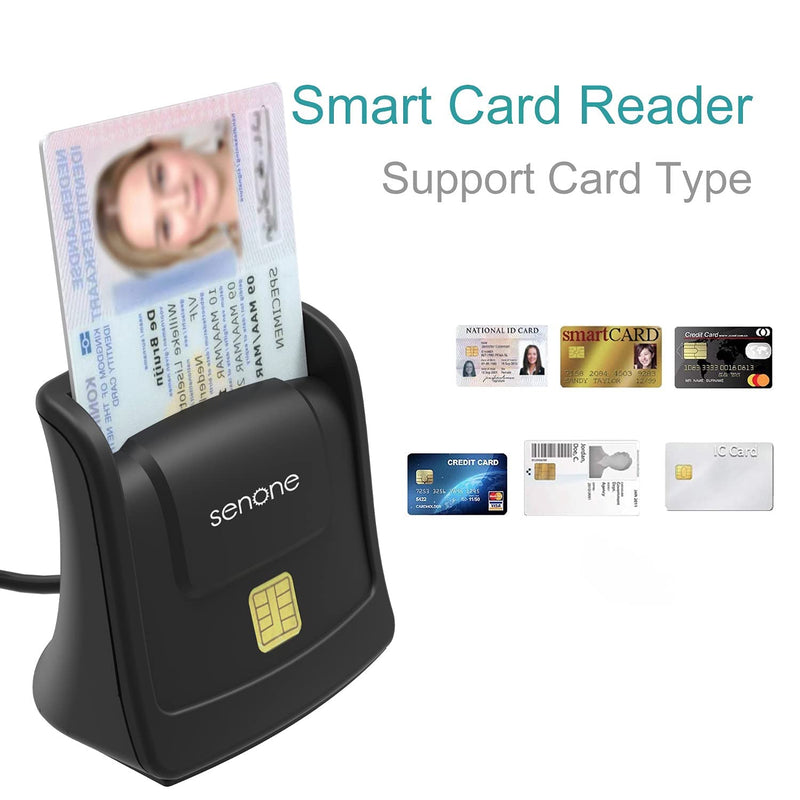  [AUSTRALIA] - CAC Reader, CAC Card Reader Military, DOD Military USB Common Access Smart Card Reader, Suitable for Chip Card Reader, Compatible with Mac OS, Windows and Linux.