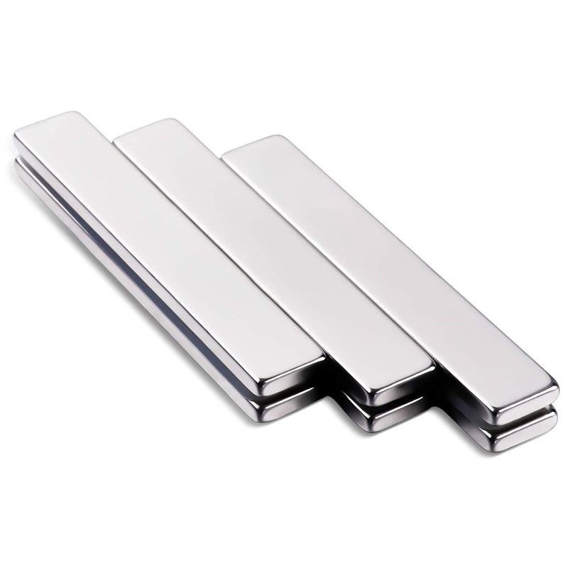MIKEDE Strong Rare Earth Neodymium Magnets, Heavy Duty Bar Magnets with Double-Sided Adhesive, Powerful Pull Force, Perfect for Fridge, Garage, Kitchen, Science, Craft, Office, DIY 60x10x3mm 6pack 6 - LeoForward Australia