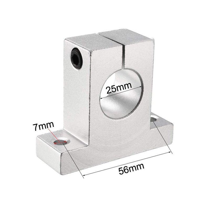  [AUSTRALIA] - uxcell SK25 Aluminum Linear Motion Rail Clamping Rod Rail Guide Support for 25mm Diameter Shaft