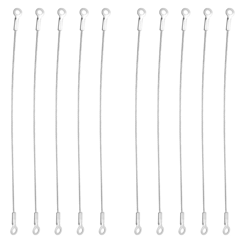  [AUSTRALIA] - Jiozermi 10 Pcs 8" Cabinet Door Restraint, Stainless Steel Restraint Cable, Flexible Braided Limiter, Hinge Limiter for Limiting Chest Cupboard Door Swing 8 Inch