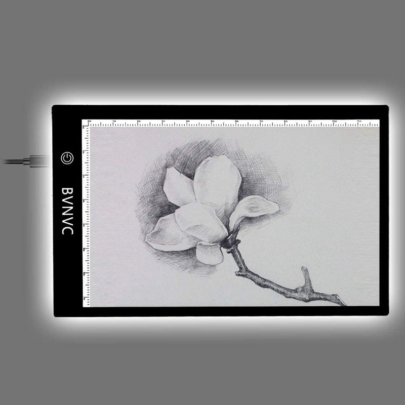 30W A4 Size Ultra-Thin Portable Tracer White LED Artcraft Tracing Pad Light Box Three-Stage dimming, high Brightness for 5D DIY Diamond Painting Artists Drawing Sketching Animation, Inch Scale - LeoForward Australia