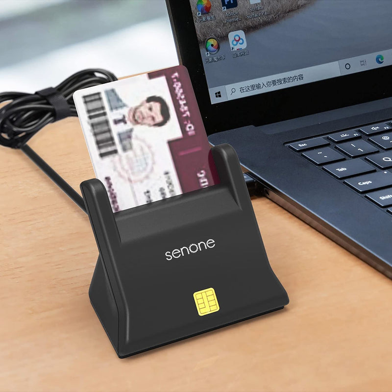  [AUSTRALIA] - DOD Military USB Common Access CAC Smart Card Reader, Suitable for Military ID Card/IC Bank Chip Card Reader, Compatible with Windows, Mac OS and Linux.