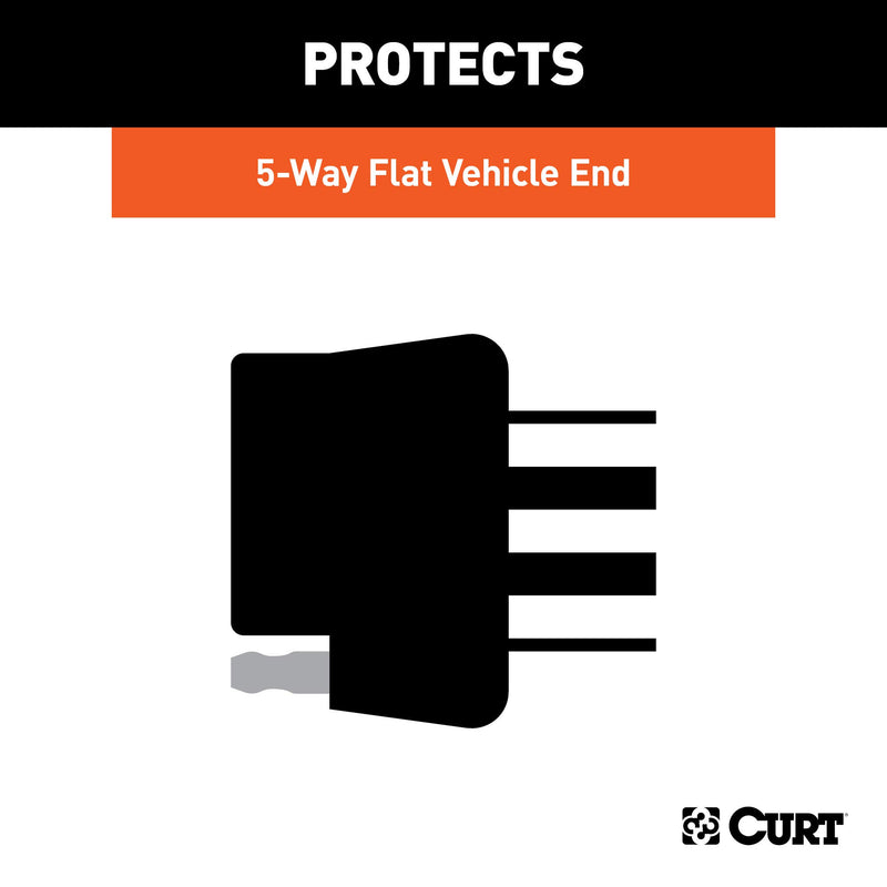  [AUSTRALIA] - CURT 58203 Vehicle-Side 5-Pin Flat Trailer Wiring Harness Connector Dust Cover