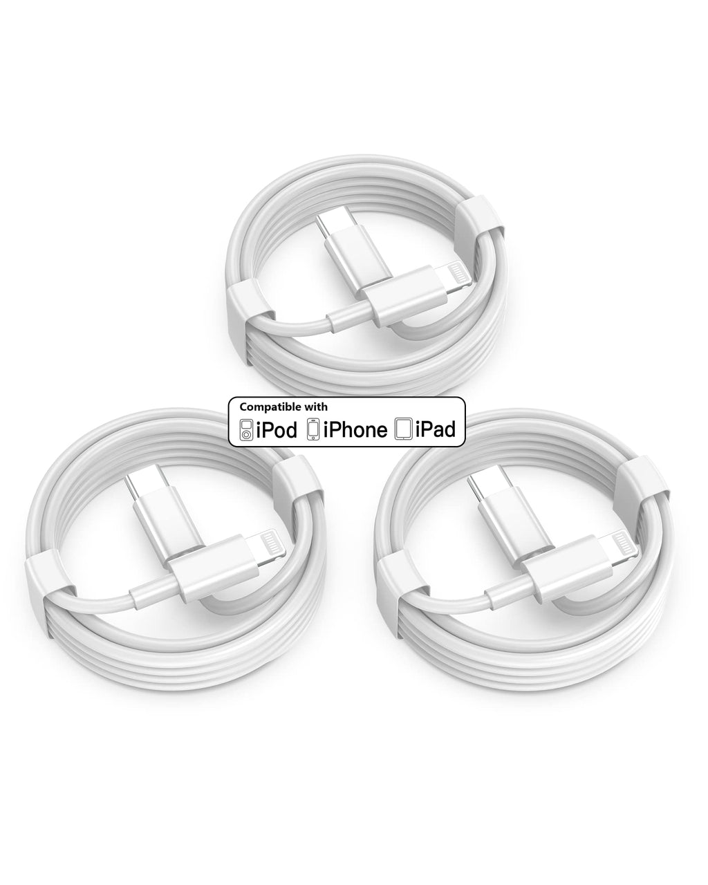  [AUSTRALIA] - 3 Pack [Apple MFi Certified] USB C to Lightning Cable 6ft, iPhone Fast Charger Cable, Apple Charging Cord Compatible with iPhone 13/13 Pro/13 Pro Max/12/12 Pro/12 Pro Max/11 Pro/11 Pro Max/XR/X/8,iPad