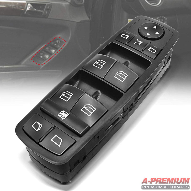 A-Premium Power Master Window Switch Replacement for Mercedes-Benz W164 W251 R320 R350 R500 GL320 GL350 GL450 GL550 Front Left Driver Side(Black) - LeoForward Australia