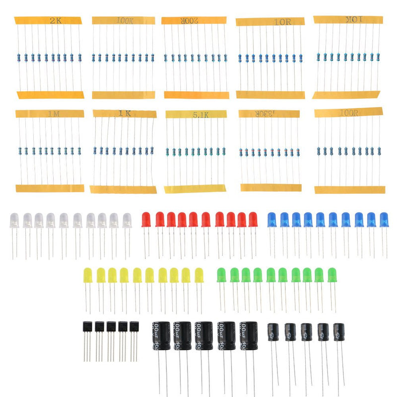  [AUSTRALIA] - Smraza Basic Starter Kit with Breadboard, Power Supply, Jumper Wires, Resistors, LED, Compatible with Arduino R3, Mega2560, Nano, Raspberry Pi