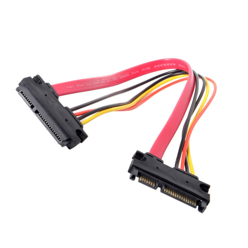  [AUSTRALIA] - HDMIHOME SATA III 3.0 7+15 22 Pin SATA Male to Female Data Power Extension Cable 30cm Red Color