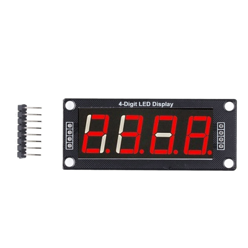  [AUSTRALIA] - Set 0.56 Inch 4 Digit Tube LED Segment Display Module TM1637 Driver Chip 7 Segment LED Digital Display (MRA172A Red)