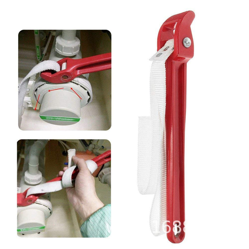  [AUSTRALIA] - Pipe Strap Wrench,12-inch Capacity Adjustable Strap Wrench