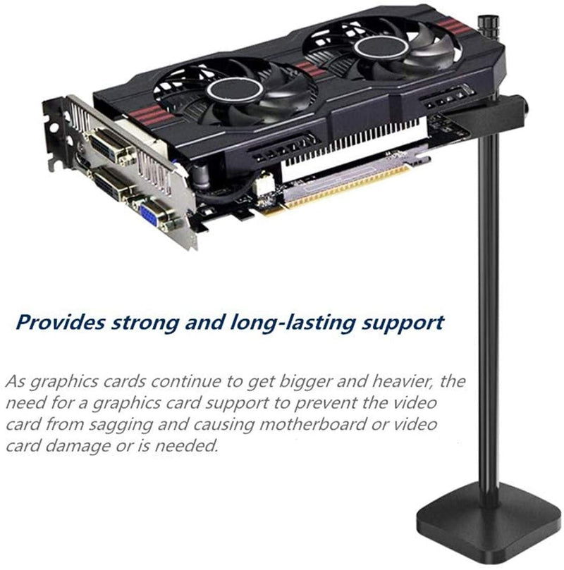  [AUSTRALIA] - Graphics Card GPU Brace Support, Video Card Sag Holder Bracket, GPU Stand, Anodized Aerospace Aluminum (Black) Black