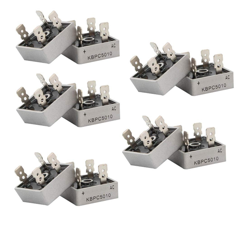  [AUSTRALIA] - HiLetgo 10pcs KBPC5010 Diode Bridge Rectifier Diode 50A 1000V KBPC 5010 Power Rectifier Diode Electronic Components