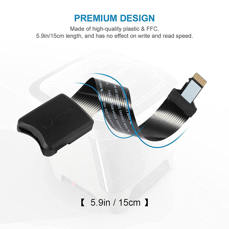  [AUSTRALIA] - LANMU 2 in 1 Micro SD to SD/Micro SD Card Extension Cable Extender Adapter Compatible with Ender 3/Pro/3 V2 ,Ender 5/Pro/Plus, CR-10S and More 3D Printers(5.9in/15cm)