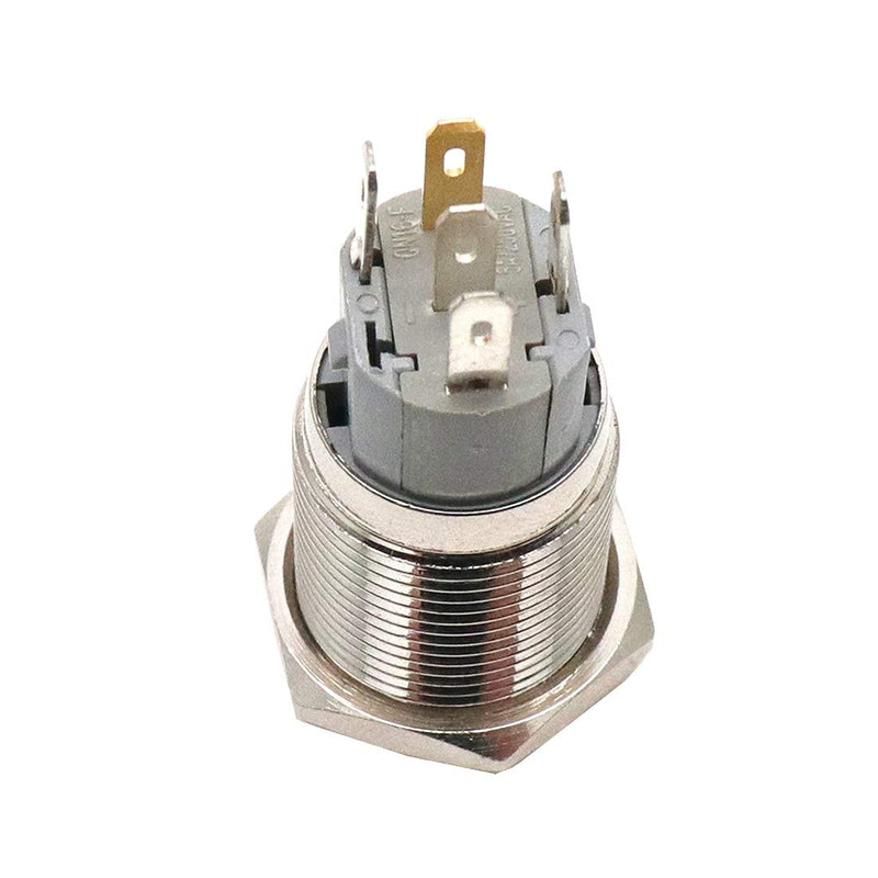 Sydien 110V-220V 3A Latching/Self-Locking Push Button Switch with Wire Connector Socket Plug for 16mm /0.63" Mounting Hole - LeoForward Australia