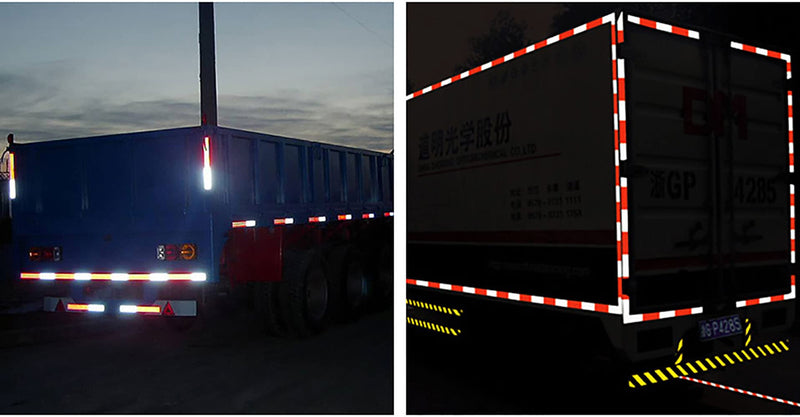  [AUSTRALIA] - Fasmov DOT-C2 2" Inch X 29.5' Foot Red/White Reflective Tape Conspicuity Safety Caution Warning Sticker for Car Truck Trailer