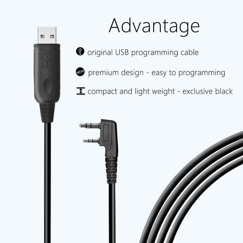  [AUSTRALIA] - Tenway Baofeng USB Programming Cable Win 7/10, 64Bit for Baofeng Radio UV-5R, BF-888S, H-777 with Driver CD