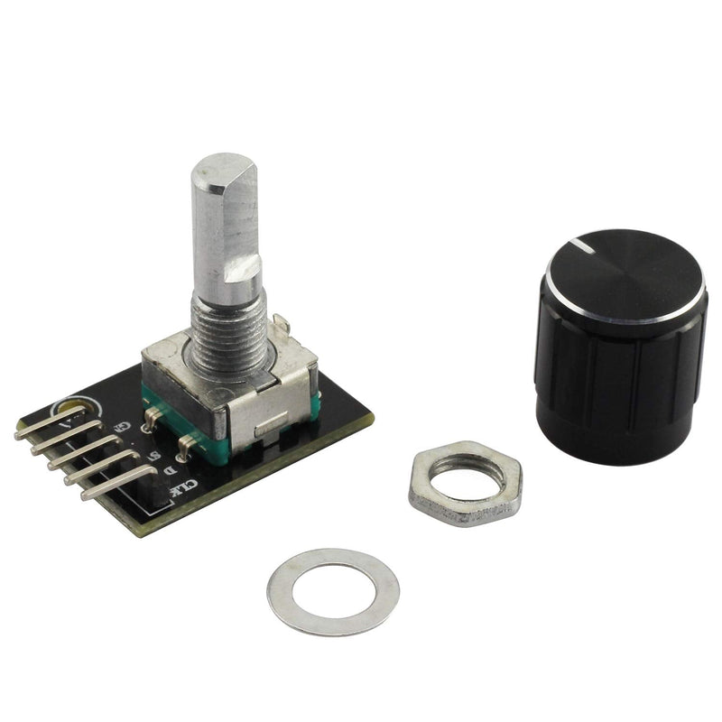  [AUSTRALIA] - Tegg 2 PCS KY-040 360 Degree Rotary Encoder Module Brick Sensor clickable Switch with Knob Cap for Arduino