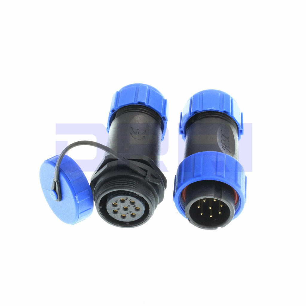  [AUSTRALIA] - DRRI SP21 8pole Pair in-line Waterproof Circular Aviation Cable Connector IP68 Solder Plug & Socket (8pole)