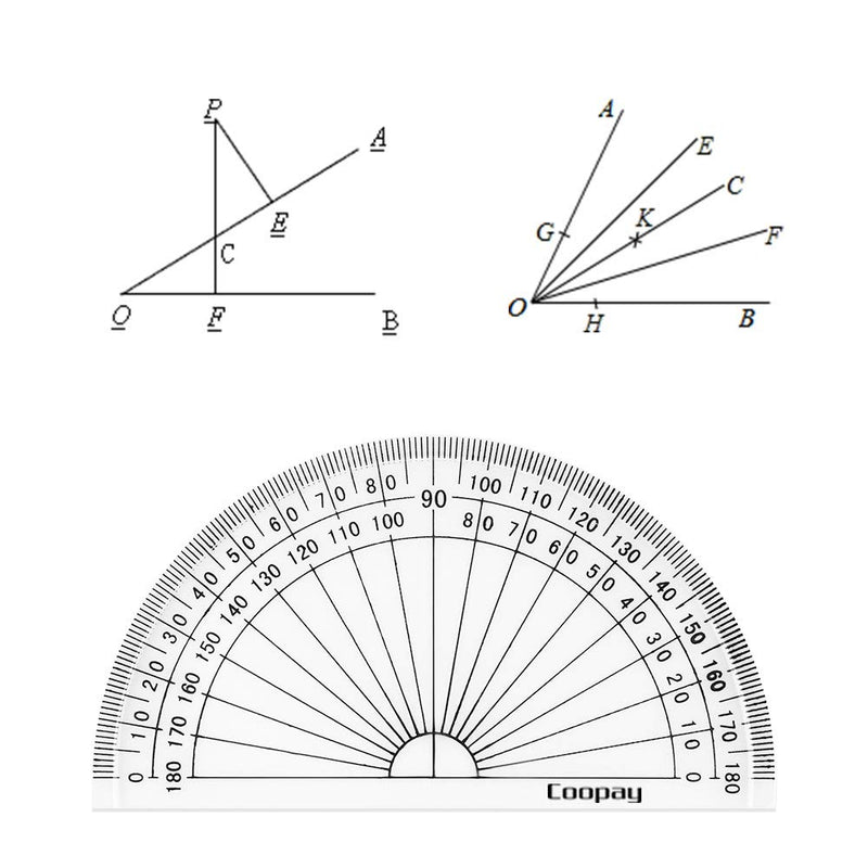 Coopay 24 Pack Plastic Protractors Clear Protractor Student Math Protractor Set 180 Degrees for Angle Measurement, 4 Inches - LeoForward Australia