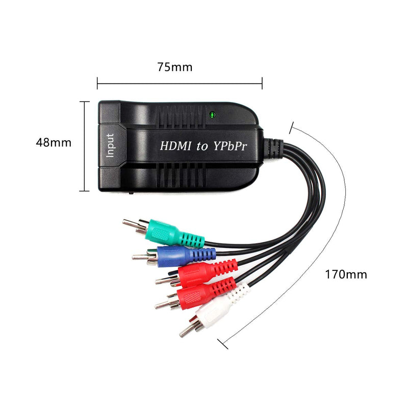  [AUSTRALIA] - 1080P HDMI to Component(YPbPr/RGB/ 5RCA) Scaler Converter(with Scaler Function), HDMI Input to Component(YPbPr/RGB/ 5RCA) Output for PC, PS3, PS4,  DVD, PSP, 360, PS2, Nintendo NGC