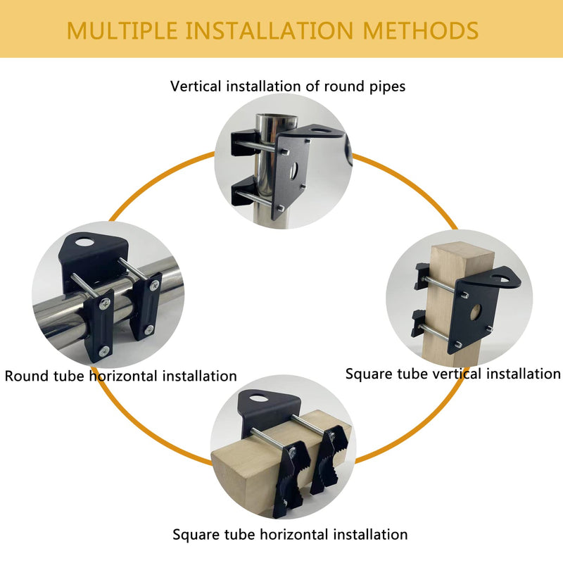  [AUSTRALIA] - VANROUG 3/4 Hole Antenna roll bar Mount Bracket with NMO Connector,Horizontal or Vertical Installation on Railing