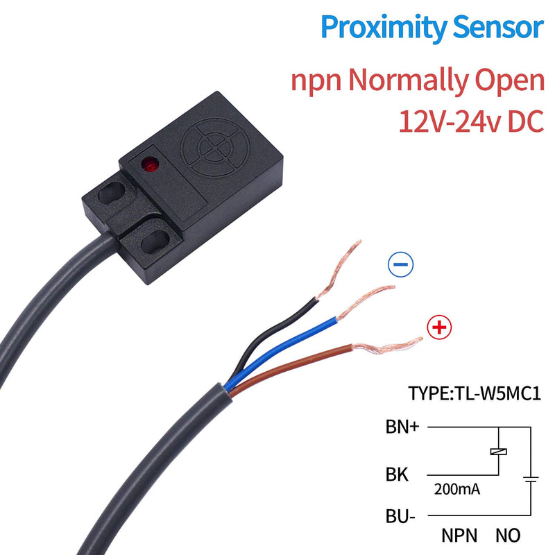 Taiss/NPN NO Induction Distance 5mm Inductive Proximity Sensor Detection Switch DC 12-24V 200mA 3-Wire TL-W5MC1 - LeoForward Australia