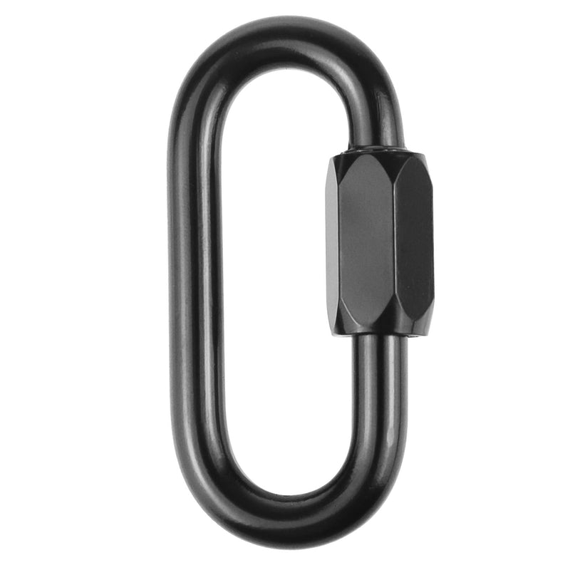  [AUSTRALIA] - BNYZWOT 304 Black Stainless Steel Quick Links D Shape Locking Quick Chain Repair Links Black M5 3/16 inch Pack of 8 3/16 inch 8 Pack