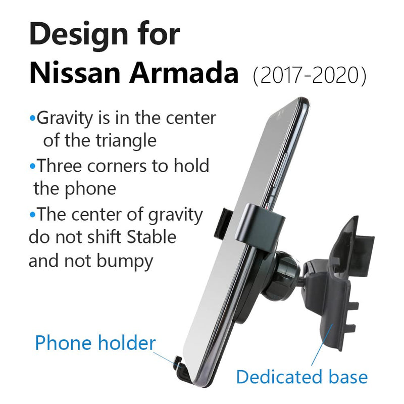  [AUSTRALIA] - musttrue LUNQIN Car Phone Holder for 2017-2020 Nissan Armada Auto Accessories Navigation Bracket Interior Decoration Mobile Cell Phone Mount