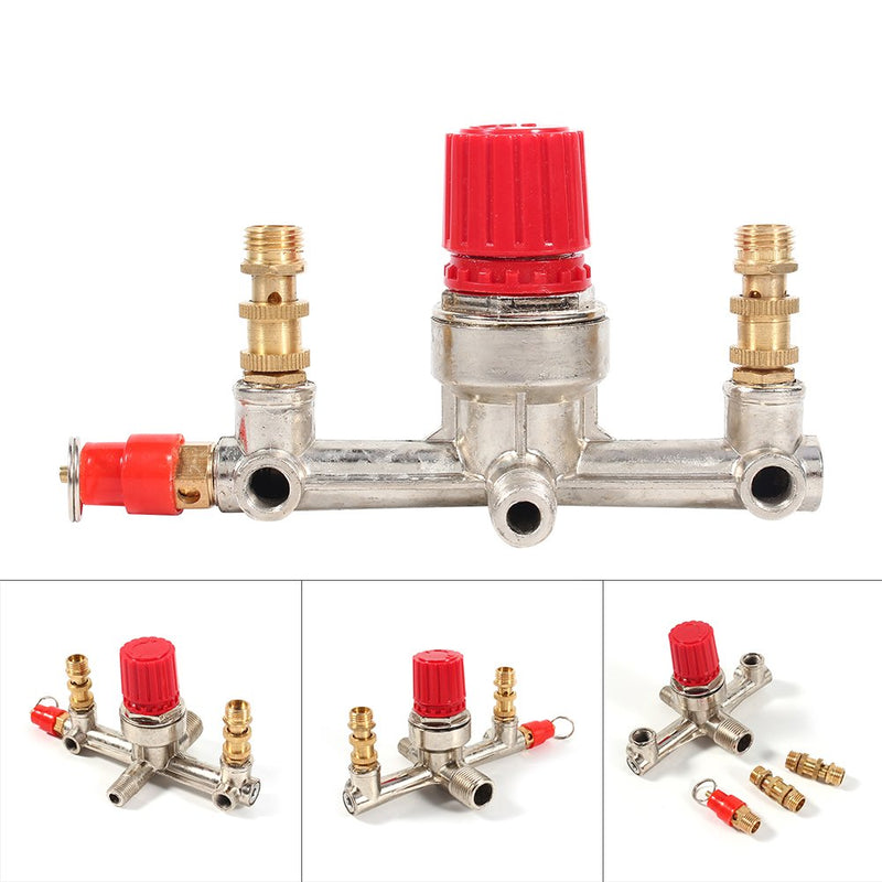  [AUSTRALIA] - Bama Regulating Valve Bracket Adjustable Pressure Regulating Valve Bracket Air Compressor Fitting Small Pump