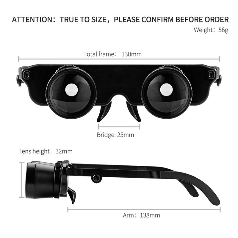  [AUSTRALIA] - Ultralight Hand-Free Binoculars Glasses Portable Spyglasses Adjustment Magnifier Outdoor for Fishing Sight Seeing