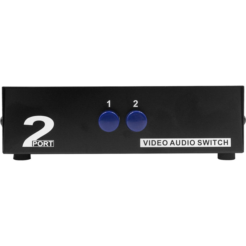  [AUSTRALIA] - Duttek RCA Switch Box, 2 Port AV Switch Box, AV Selector Switch 2 in 1 Out Composite Video L/R Audio RCA Selector Box AV Switch Box Component RCA Switcher for DVD STB Game Consoles