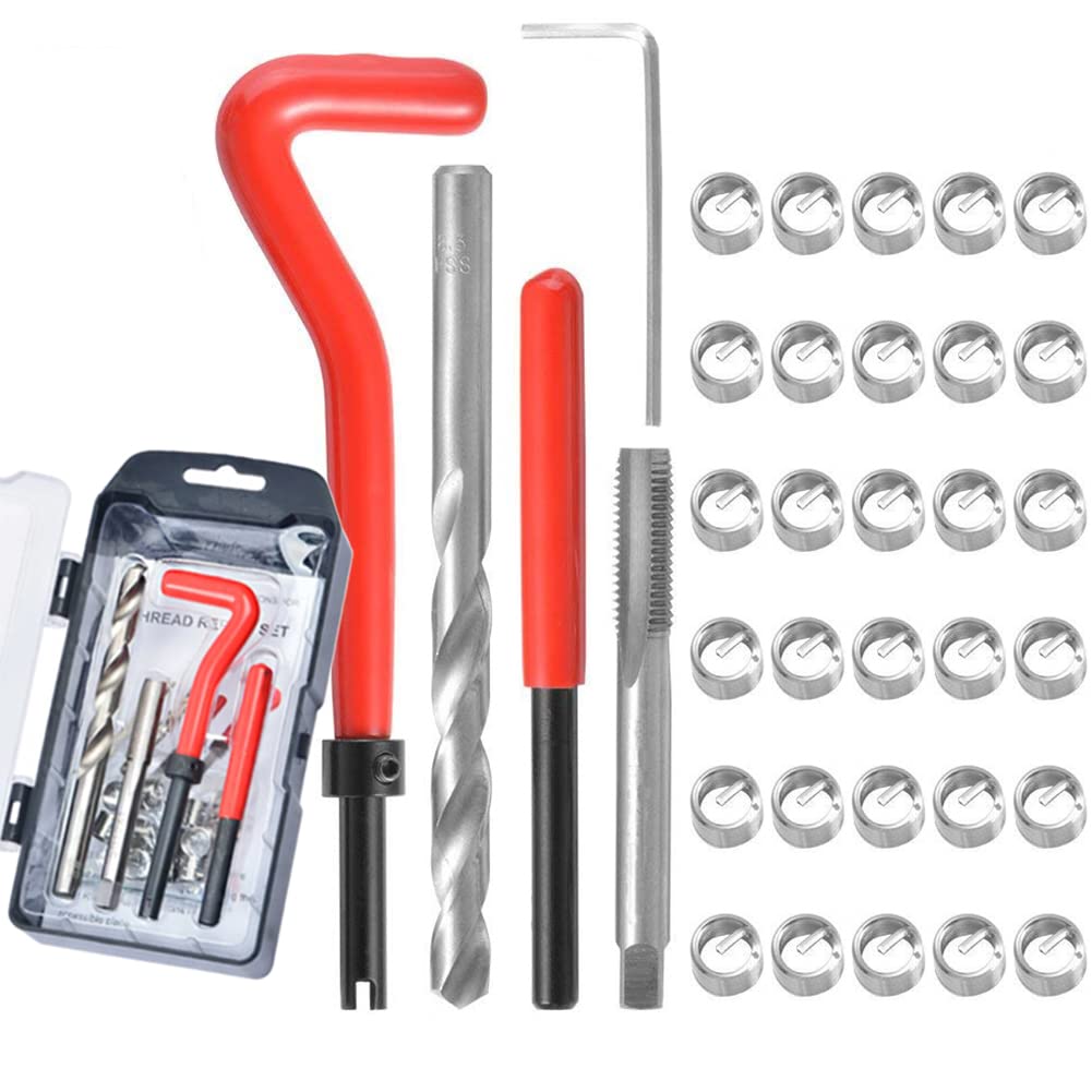  [AUSTRALIA] - JoyTube 35 Pcs Thread Repair Kit, Stainless M8 x1.25mm Thread Repair Insert Kit Compatible Hand Tool Set for Auto Repairing