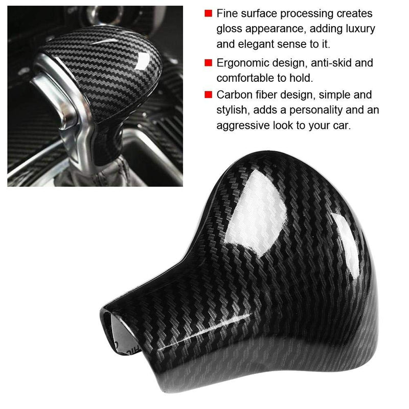  [AUSTRALIA] - Gear Shift Knob, Fydun Car Carbon Fiber Style Interior Shift Knob Cover Trim Shift Knob Cover Handbrake Grip Interior Decor for A5 A6 Q7 A4/Q5 2012-2016