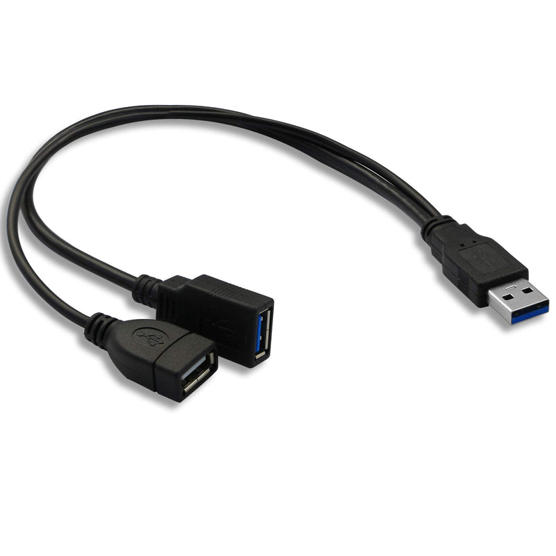  [AUSTRALIA] - GINTOOYUN USB 3.0 Splitter Cable,USB Type A 3.0 Male to 3.0 Female and 2.0 Female Y Extension Splitter Cable for PC,Laptop,Length 30cm