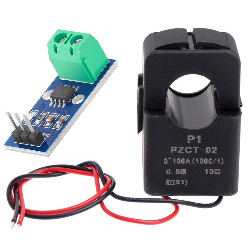  [AUSTRALIA] - Youmile PZCT-02 Coil Sensor for Current Transformer Snap Connection Structure Split Core with ACS712 30A Sensor Module for 100A Amp Energy Meter Mini Split Base Current Transformer