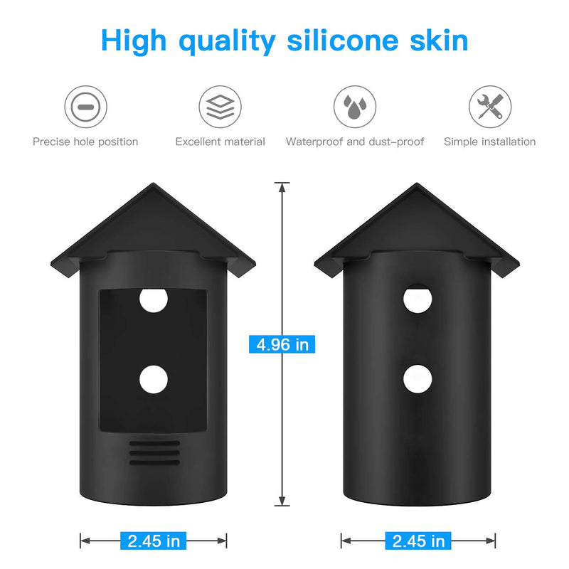  [AUSTRALIA] - HOLACA Water-Proof Silicone Cover Protective Case for Ring Stick Up Cam Battery HD Security Camera(3rd Generation) - Anti-Scratch Protective Cover for Full Protection (Black) black