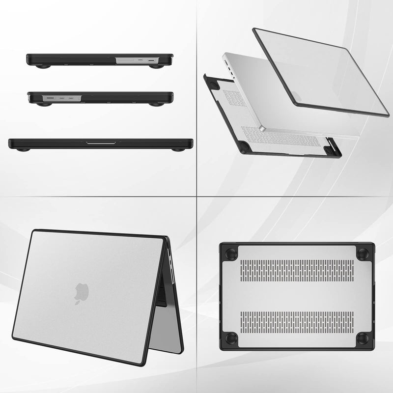  [AUSTRALIA] - ProCase for MacBook Pro 16 Inch Case 2021 Release A2485, Matte Frosted Translucent Hard Shell Cases Shockproof Protective Cover for 16 Inch MacBook Pro 2021 with M1 Pro/Max Chip & Touch ID -Clear Clear