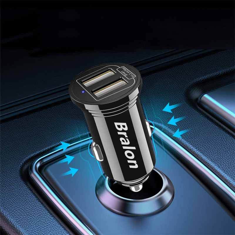  [AUSTRALIA] - USB Car Charger[5-Pack],Bralon 24W/4.8A Mini 2 USB Fast Car Charger Adapter Compatible with iPhone 11 11 Pro(Max) Xs Max X 8 7,Galaxy Note S10 S9 S8 S7 S6 Edge,iPad Pro/Air/Mini and More