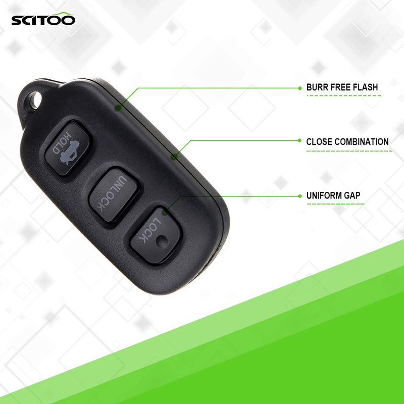  [AUSTRALIA] - SCITOO Compatible with Keyless Entry Auto Remote Key Fob Trunk Clicker Replacement Key fit TOYOTA Camry Corolla Matrix Sienna GQ43VT14T(New 2 X 4b)