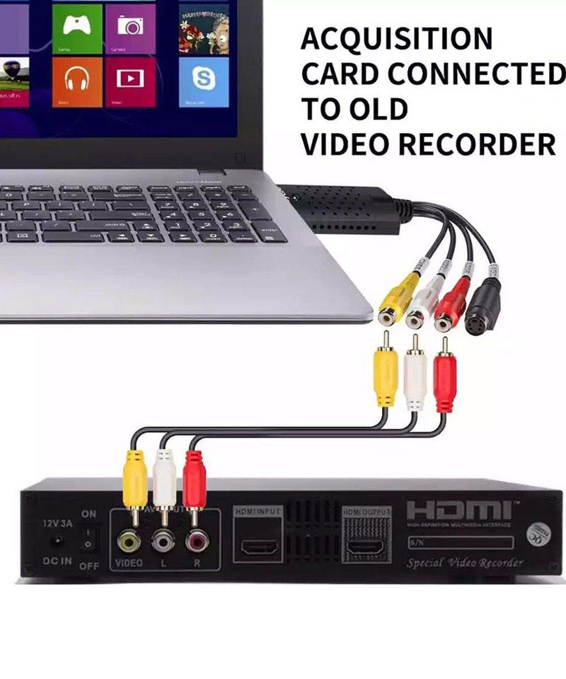  [AUSTRALIA] - VHS to Digital Converter，USB 2.0 Video Converter Audio Capture Card VHS Box VHS VCR TV to Digital Converter，Support Windows, Linux, Vista, Mac.