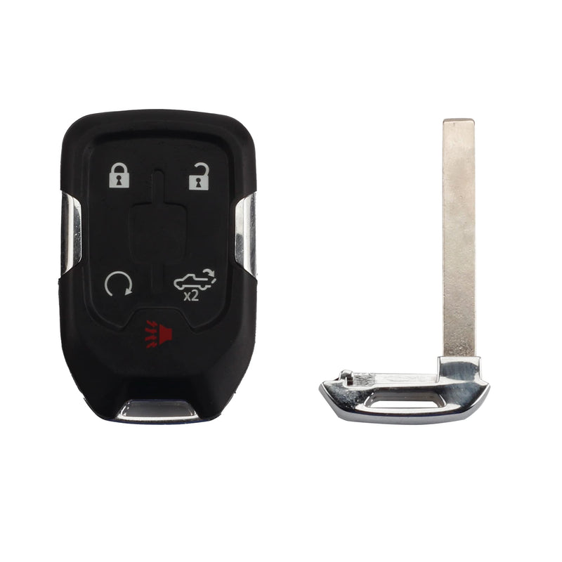  [AUSTRALIA] - Dasbecan 5-Button Key Fob Replacement Compatible with Chevy Silverado GMC Sierra 2019 2020 Replaces# 13529632 13591396 13508398 Proximity Smart Keyless Entry Remote Control (HYQ1EA) Chip Inside