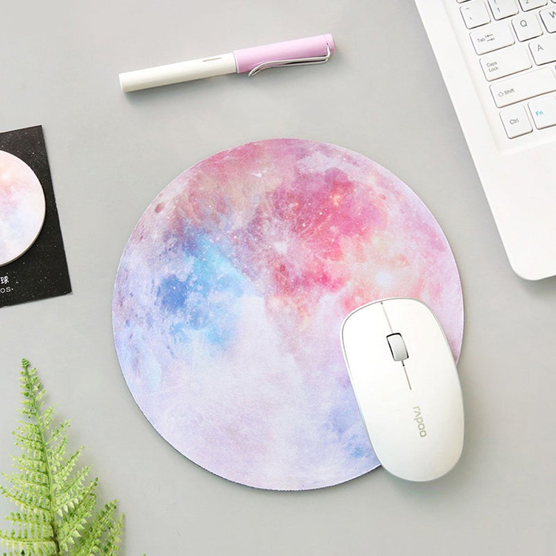 HaloVa Mouse Pad, Anti Slip Planet Mouse Mat for Desktops, Computer, PC and laptops, Customized Round Mouse Pad for Office and Home, Moon 8.7 inches - LeoForward Australia