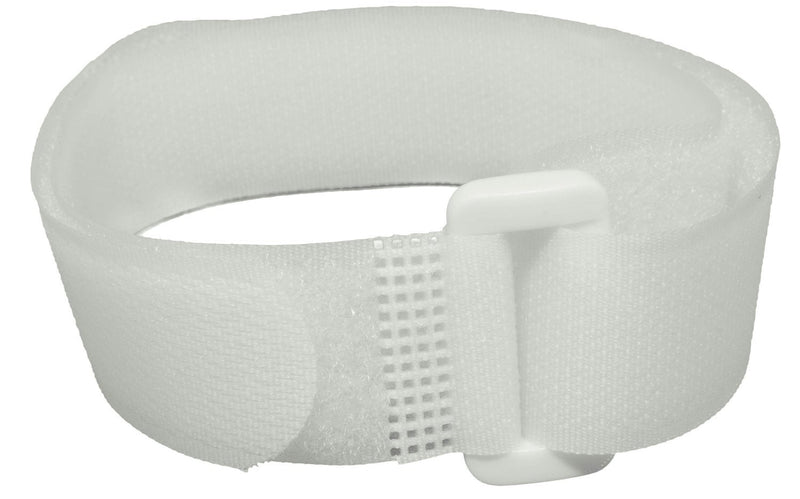  [AUSTRALIA] - Reusable Cinch Straps 1" x 12" - 12 Pack, Multipurpose Quality Hook and Loop Securing Straps (White) - Plus 2 Free Bonus Reusable Cable Ties 1" x 12" White