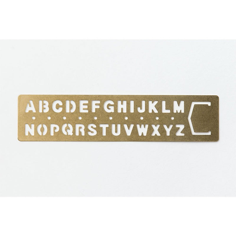 Midori Way Brass Template Alphabet (42169006) - LeoForward Australia